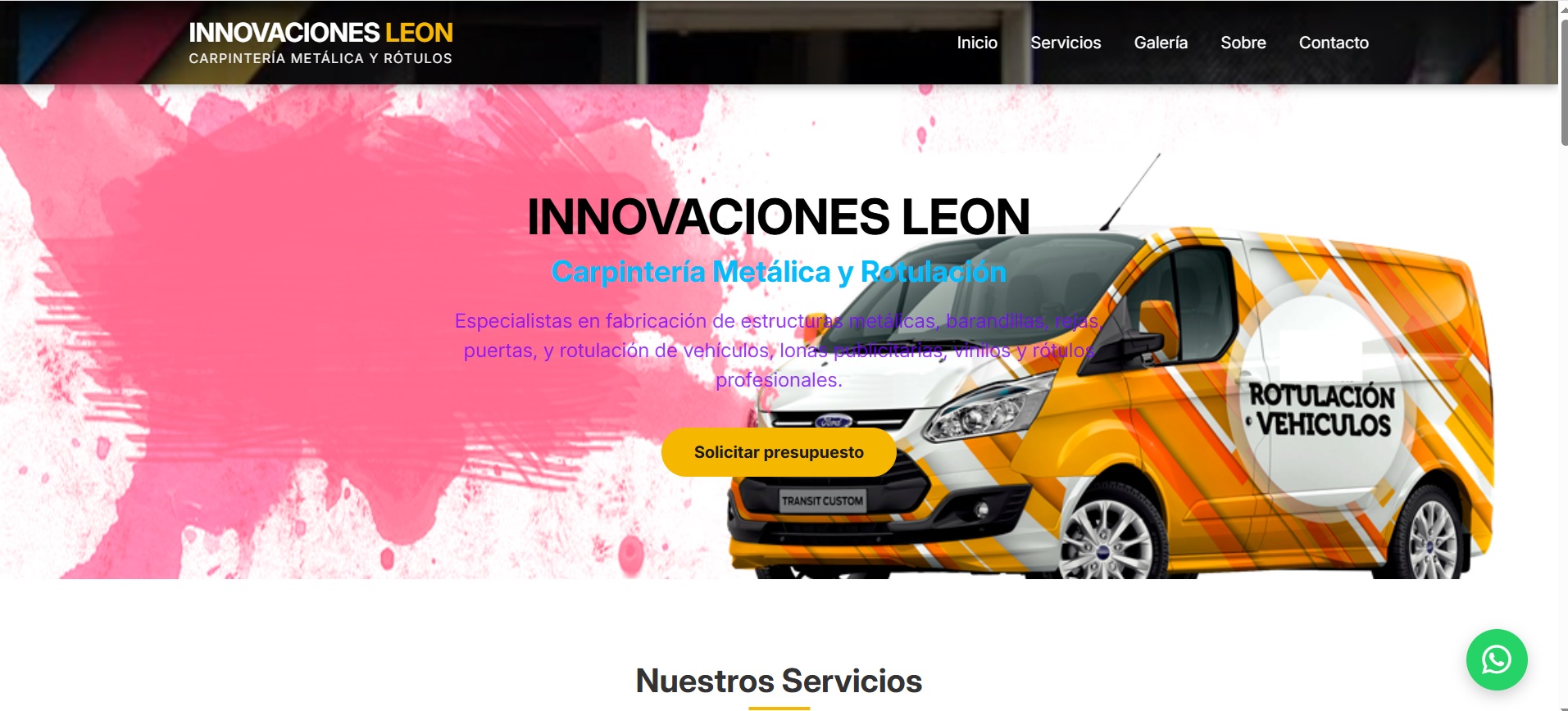 Ejemplo de Página Web Simple Landing